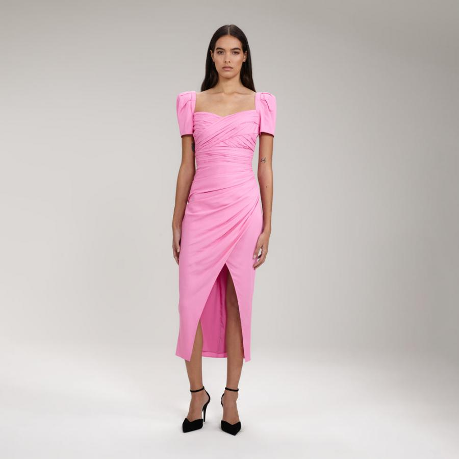 Womens Dresses | Self-Portrait Pink Iris Midi Dress