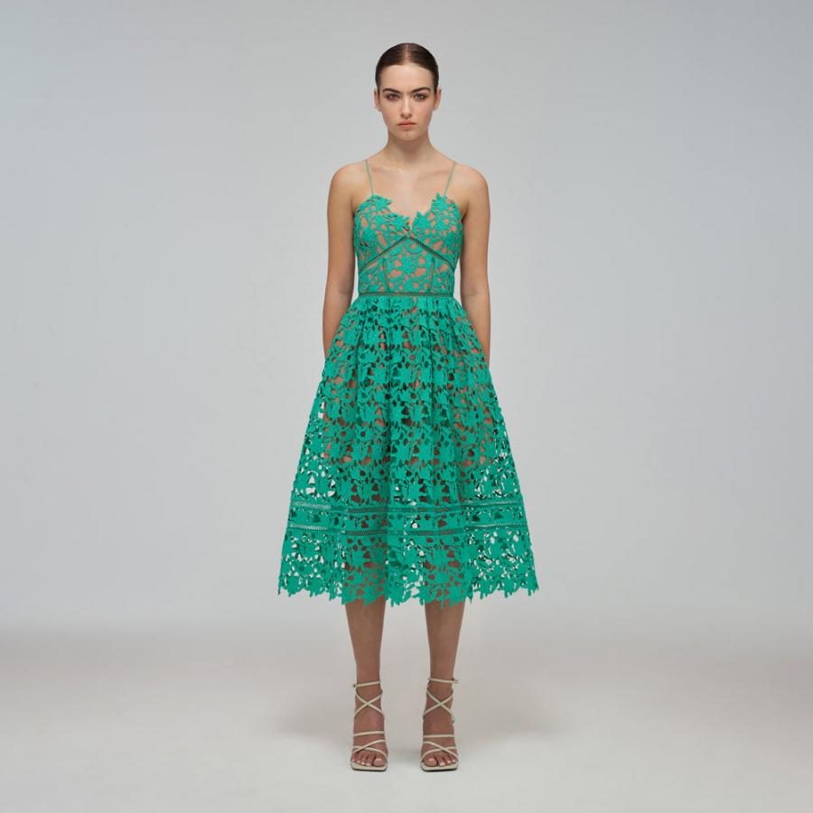 Womens Dresses | Self-Portrait Spearmint Azaelea Midi Dress